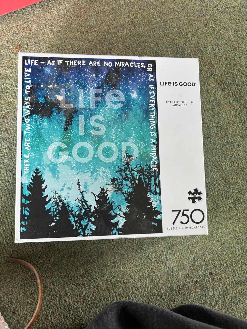 Buffalo David Bitton Life Is Good Blue Teal Forest Sky 750-Piece Puzzle